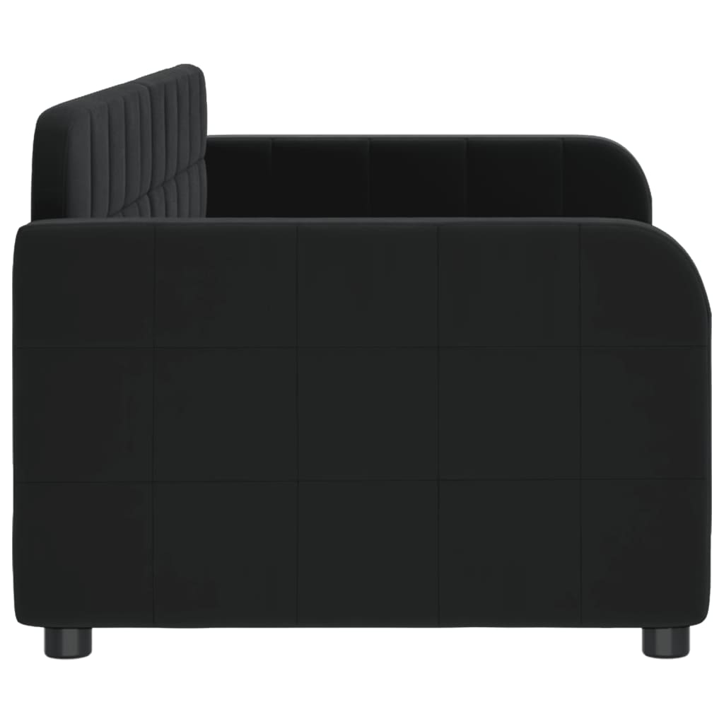 Sofá-cama 80x200 cm veludo preto