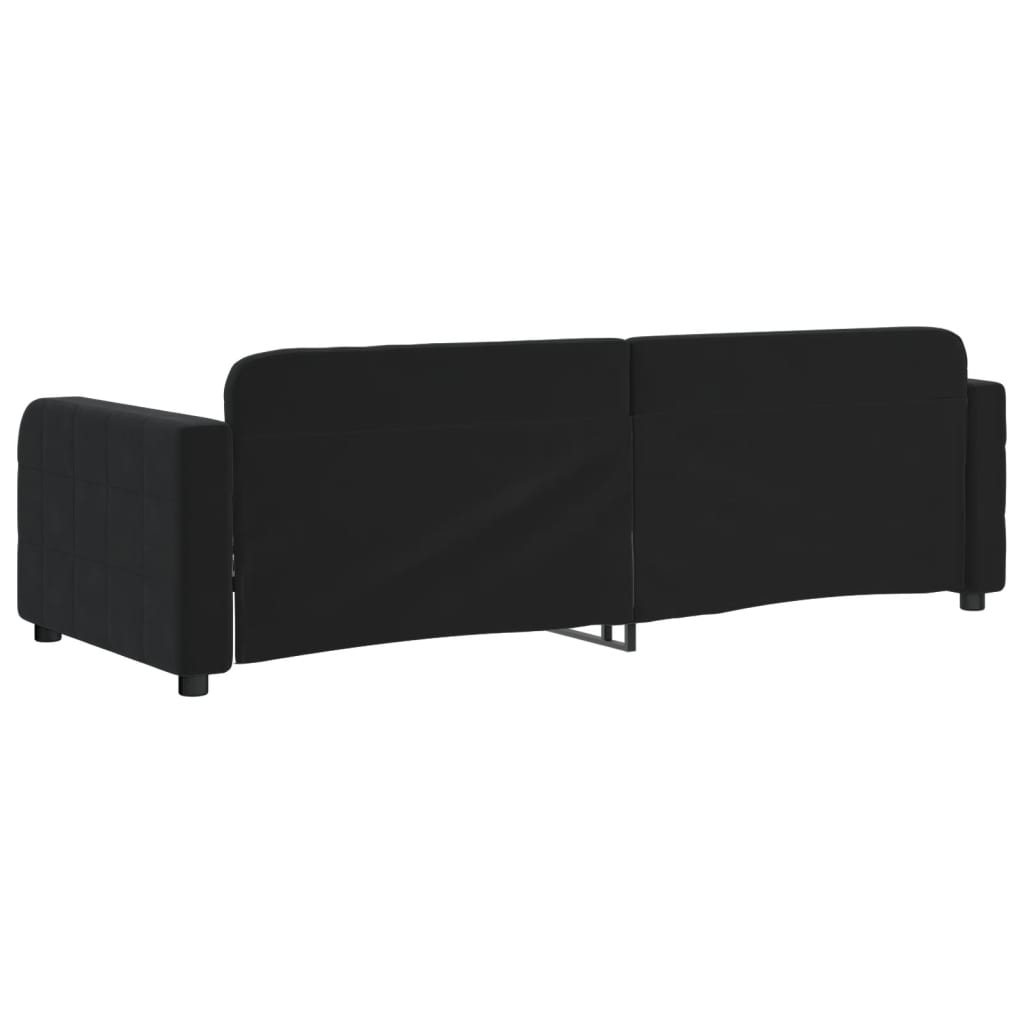 Sofá-cama 80x200 cm veludo preto