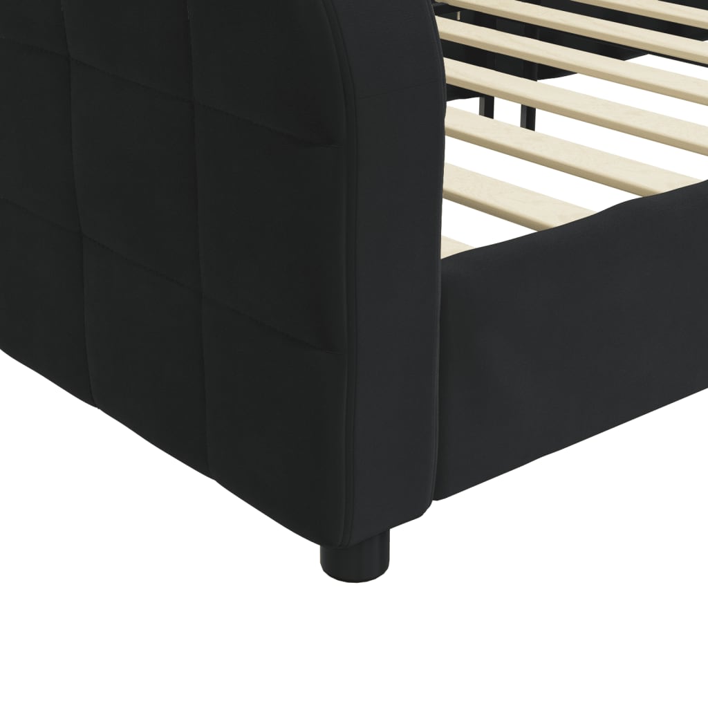 Sofá-cama 80x200 cm veludo preto