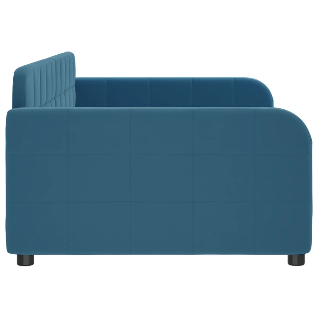 Sofá-cama 100x200 cm veludo azul