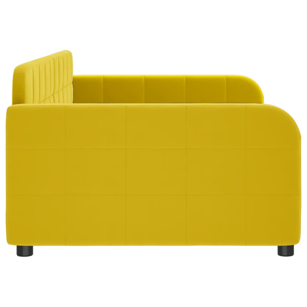 Sofá-cama 100x200 cm veludo amarelo