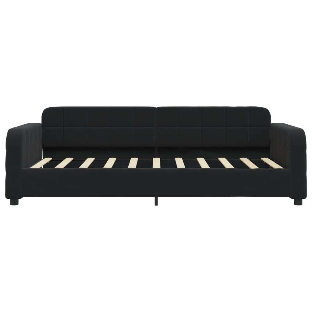 Sofá-cama 90x190 cm veludo preto