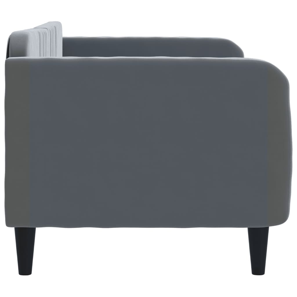 Sofá-cama 80x200 cm veludo cinzento-escuro