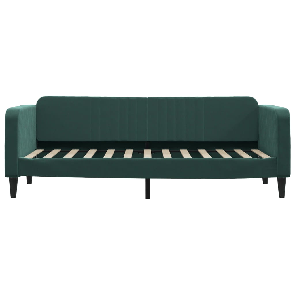 Sofá-cama 80x200 cm veludo verde-escuro
