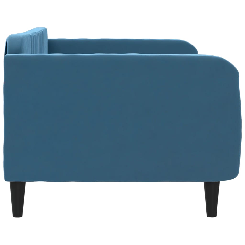 Sofá-cama 90x200 cm veludo azul
