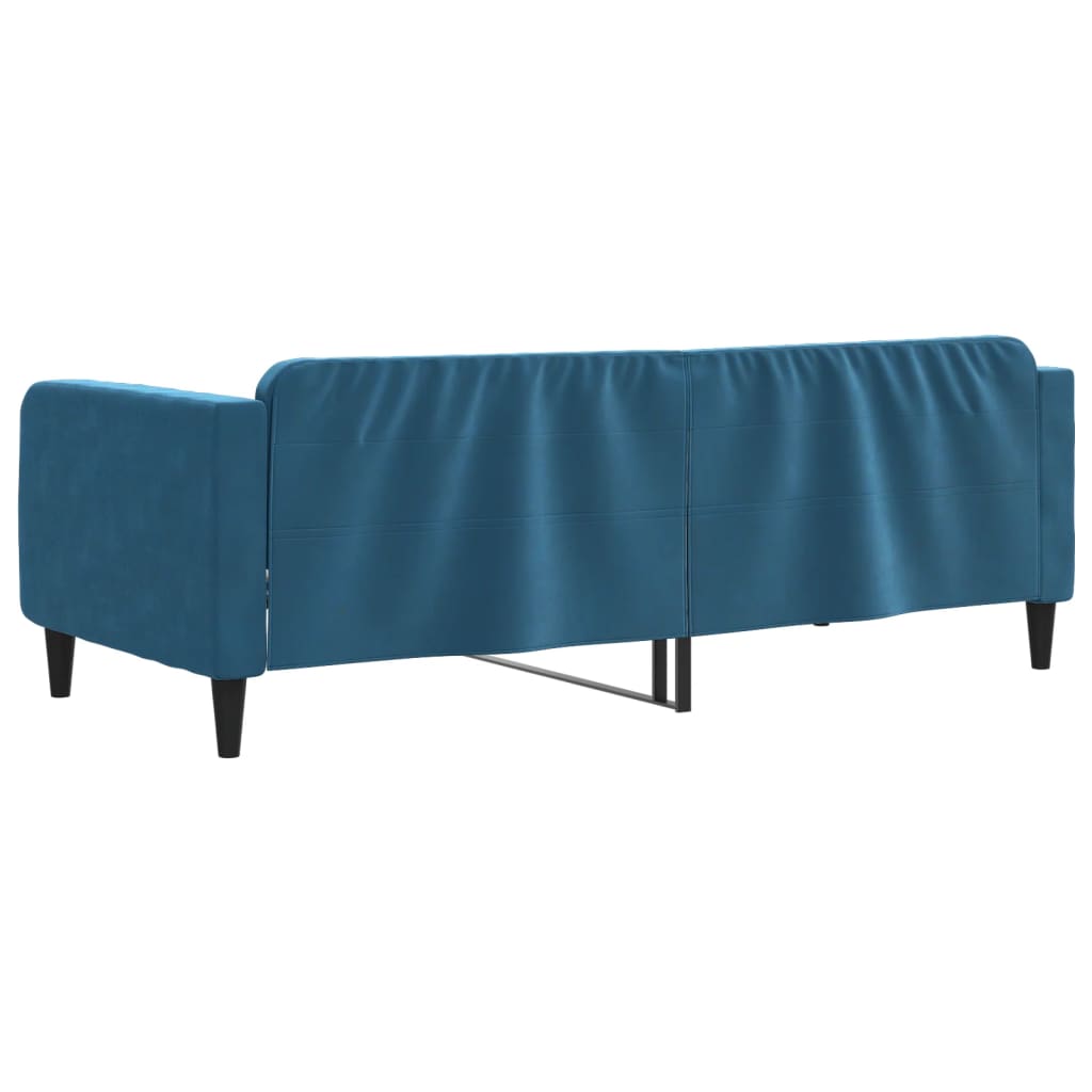 Sofá-cama 90x200 cm veludo azul