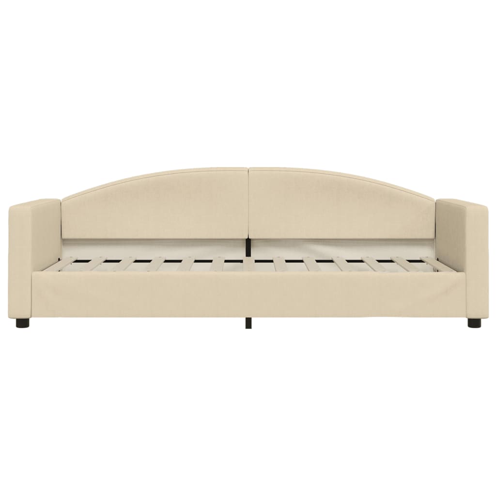 Sofá-cama 80x200 cm tecido cor creme
