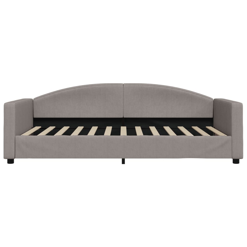 Sofá-cama 100x200 cm tecido cinzento-acastanhado