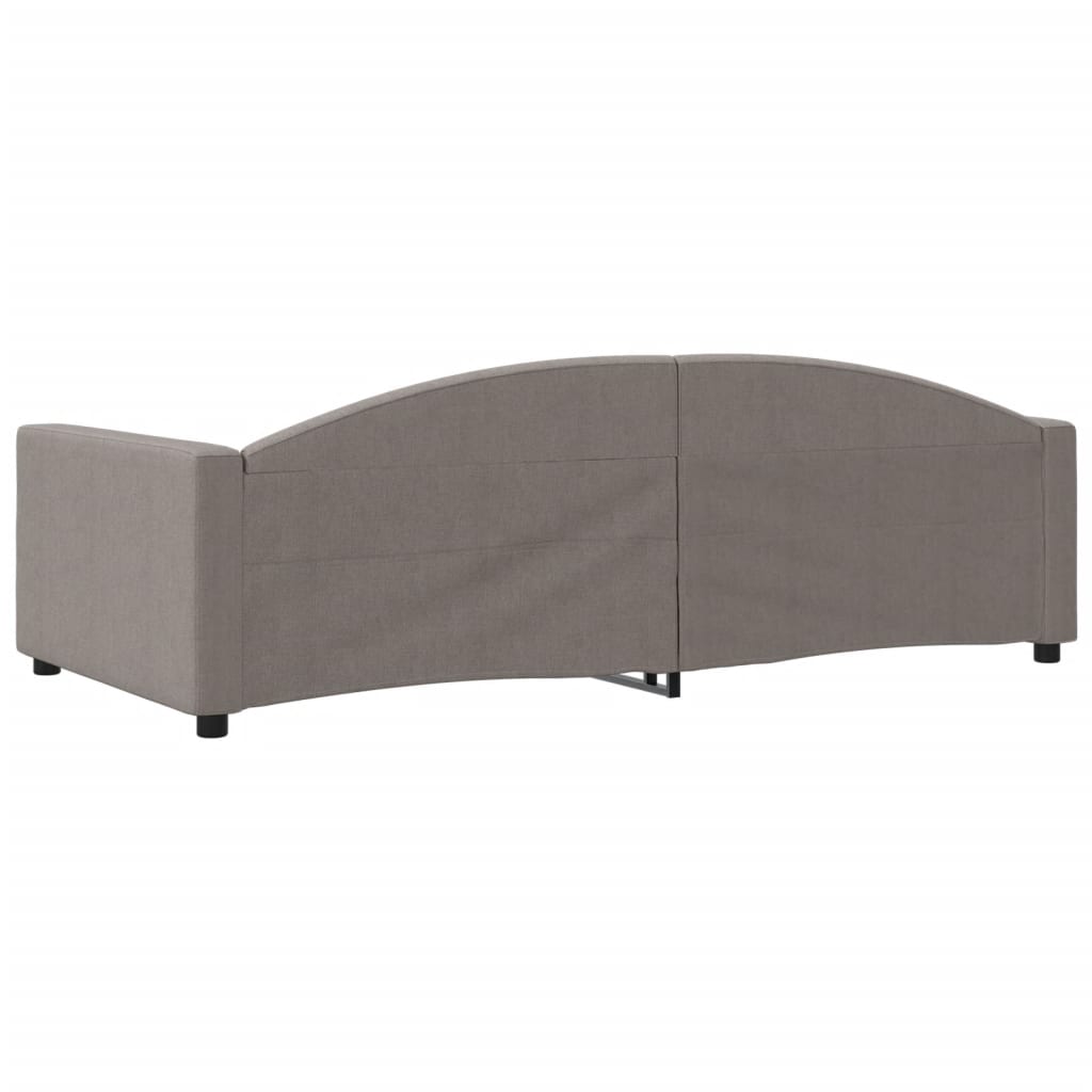 Sofá-cama 100x200 cm tecido cinzento-acastanhado