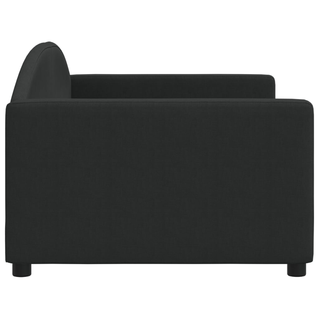 Sofá-cama 90x190 cm tecido preto