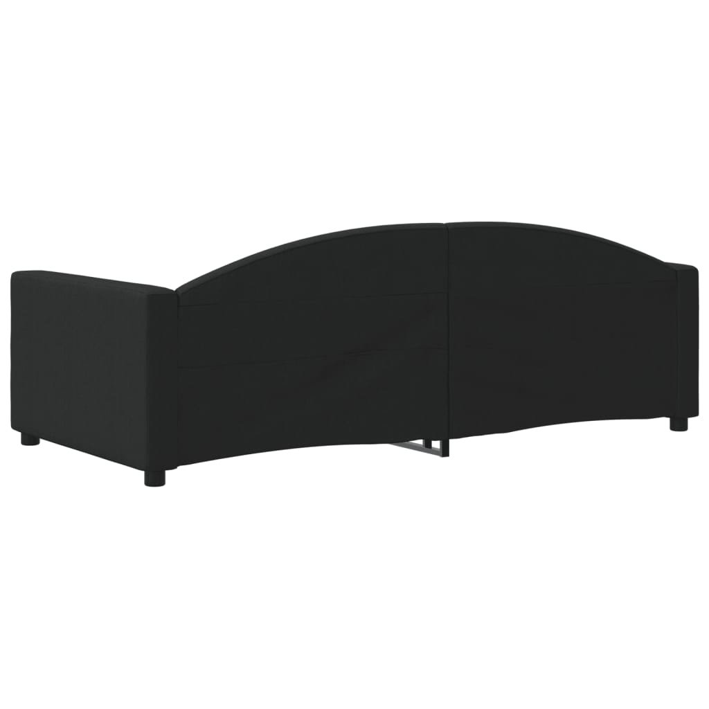 Sofá-cama 90x190 cm tecido preto