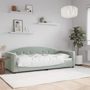 Sofá-cama 80x200 cm veludo cinzento-claro