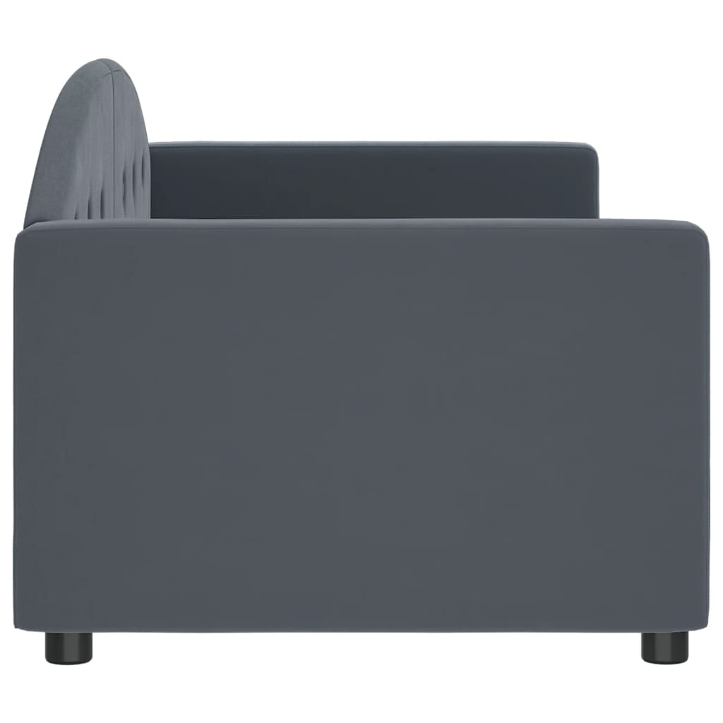 Sofá-cama 80x200 cm veludo cinzento-escuro