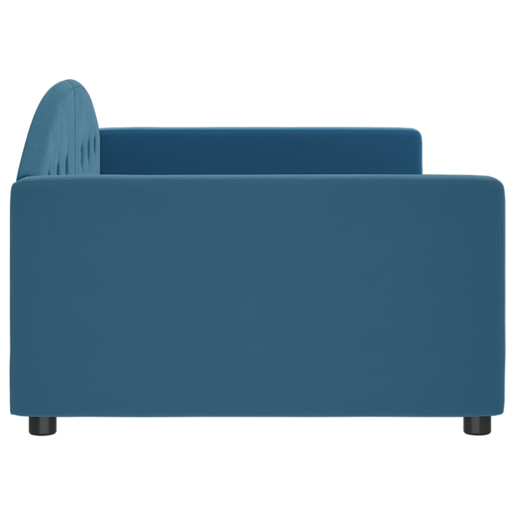 Sofá-cama 100x200 cm veludo azul
