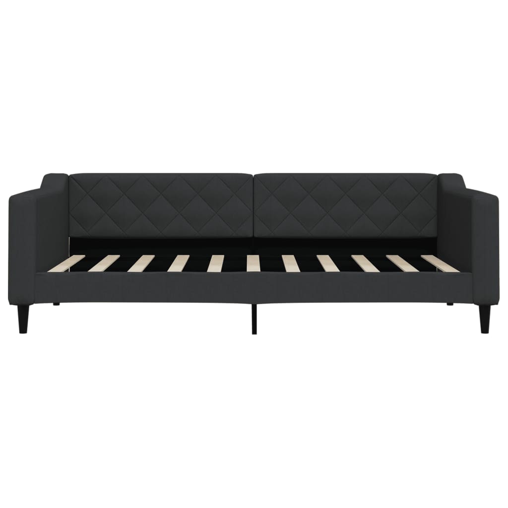 Sofá-cama 90x190 cm tecido preto