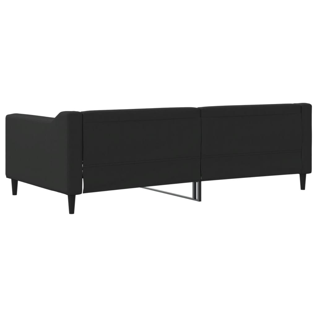 Sofá-cama 90x190 cm tecido preto