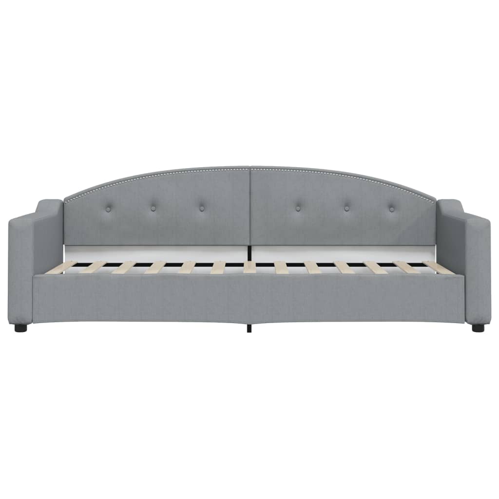 Sofá-cama 80x200 cm tecido cinzento-claro