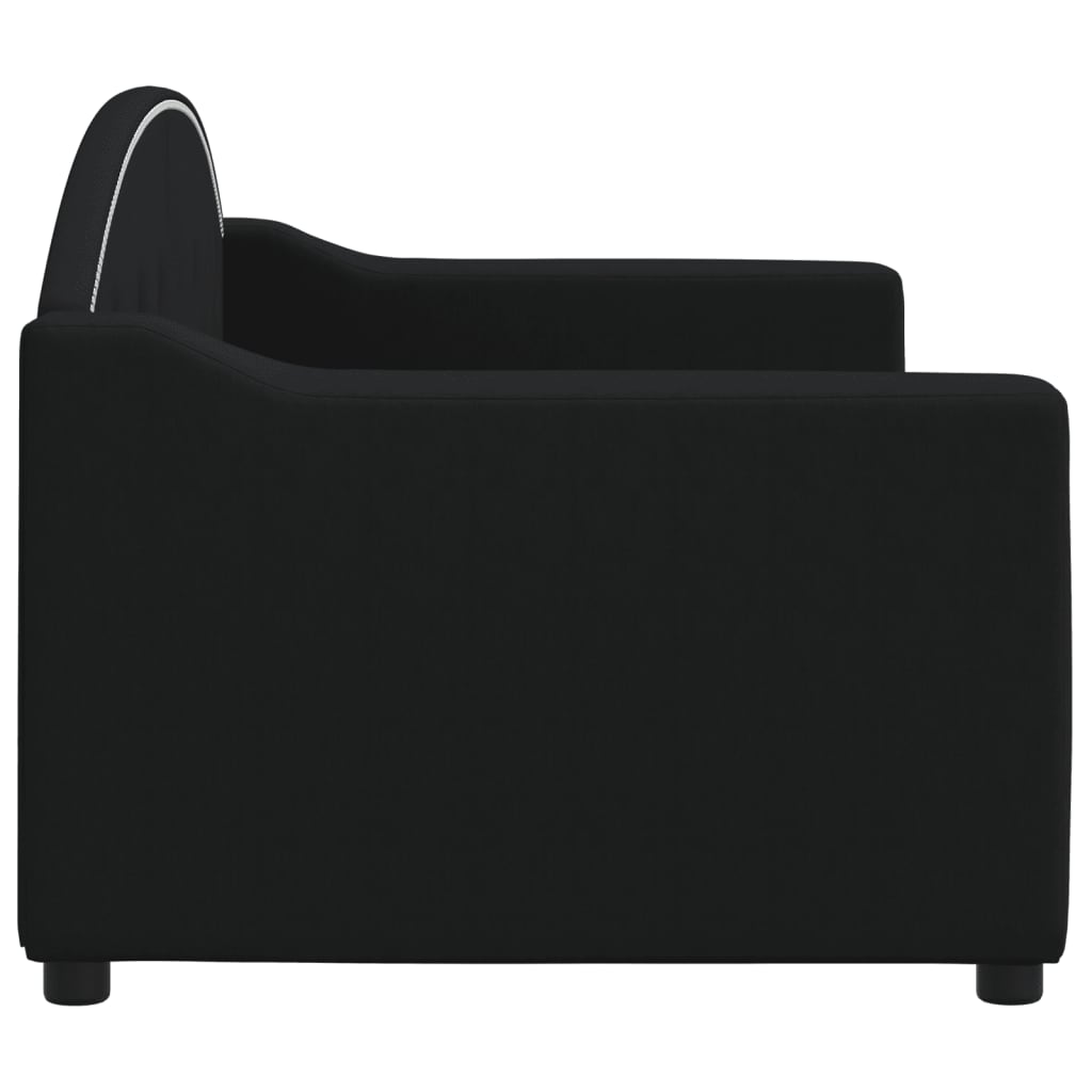 Sofá-cama 80x200 cm tecido preto