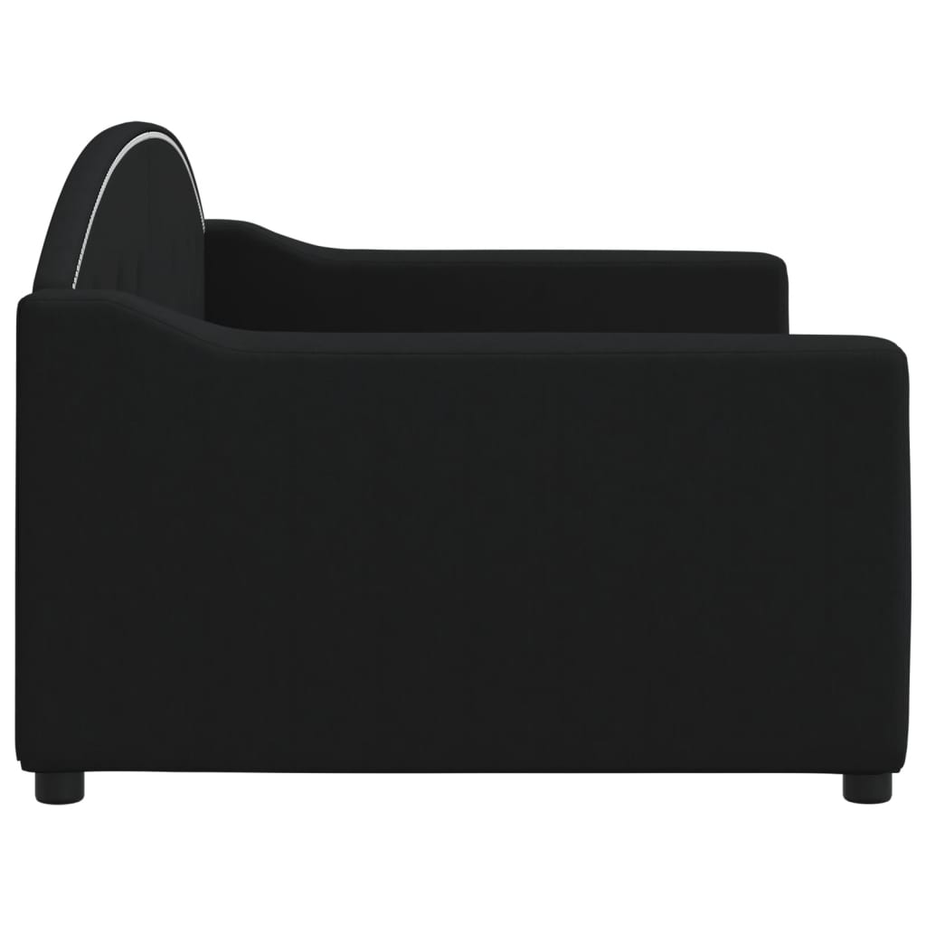 Sofá-cama 90x200 cm tecido preto
