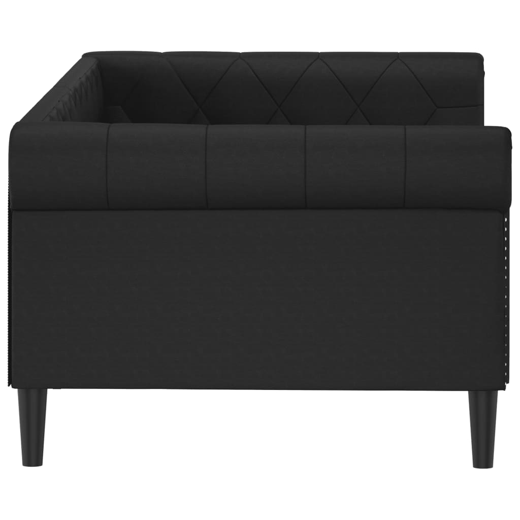 Sofá-cama 80x200 cm couro artificial preto
