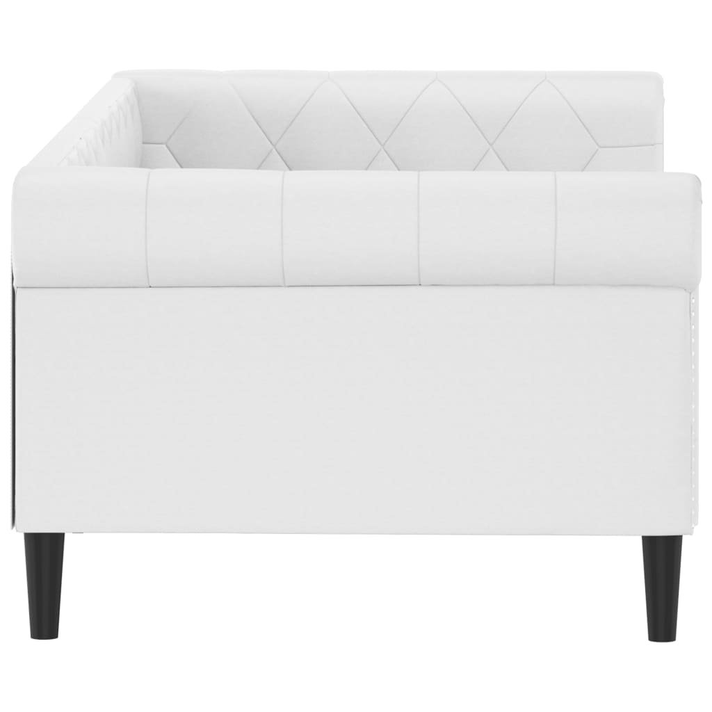 Sofá-cama 80x200 cm couro artificial branco