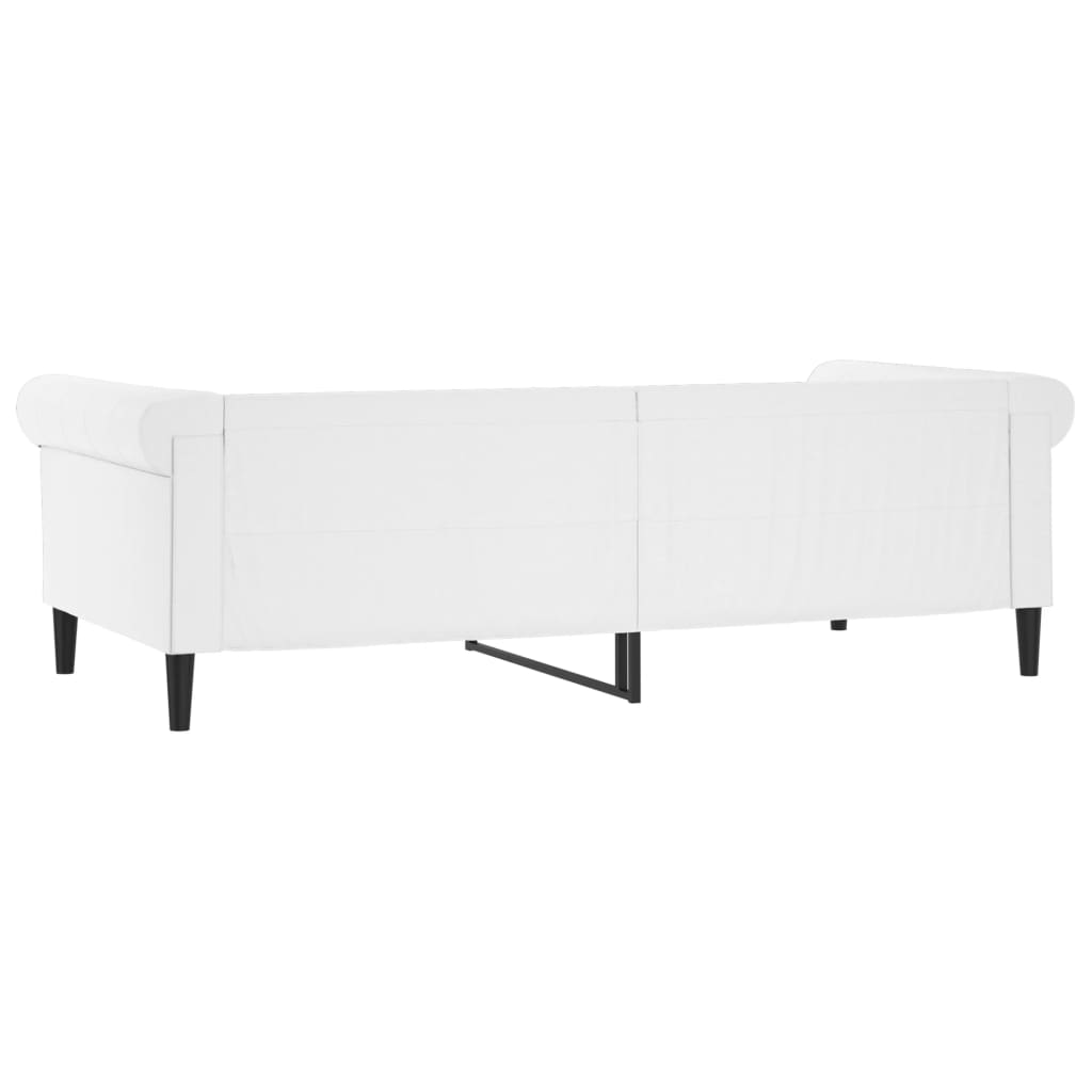 Sofá-cama 80x200 cm couro artificial branco