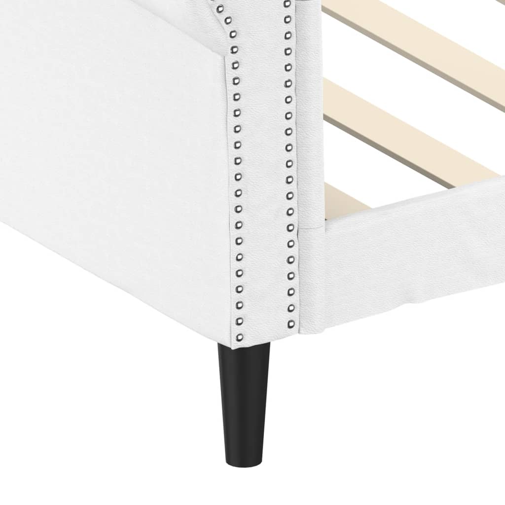 Sofá-cama 80x200 cm couro artificial branco