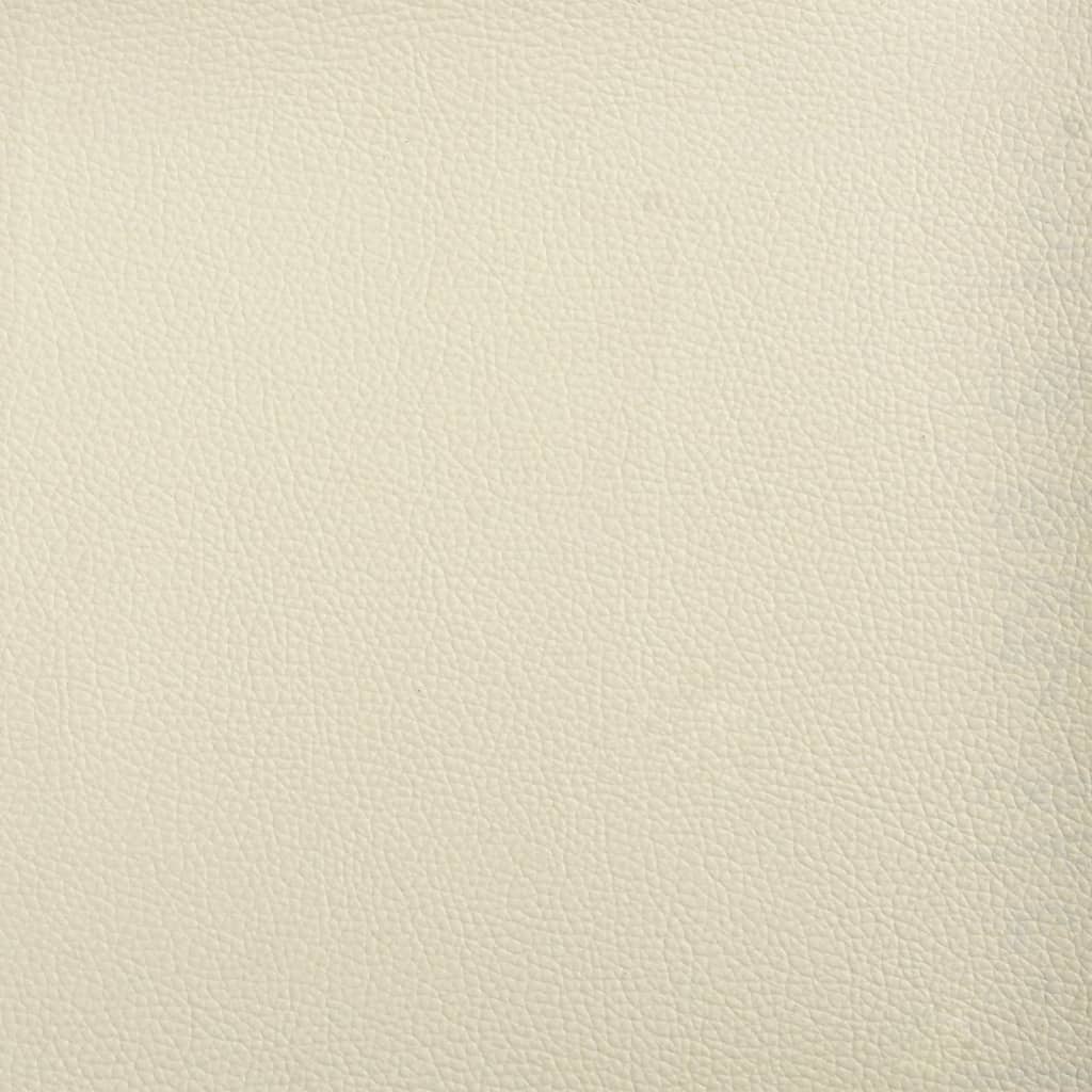 Sofá-cama 80x200 cm couro artificial cor creme