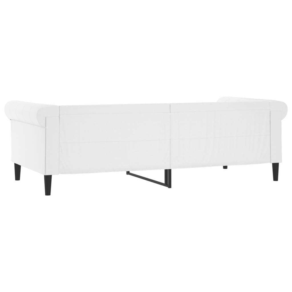 Sofá-cama 90x200 cm couro artificial branco