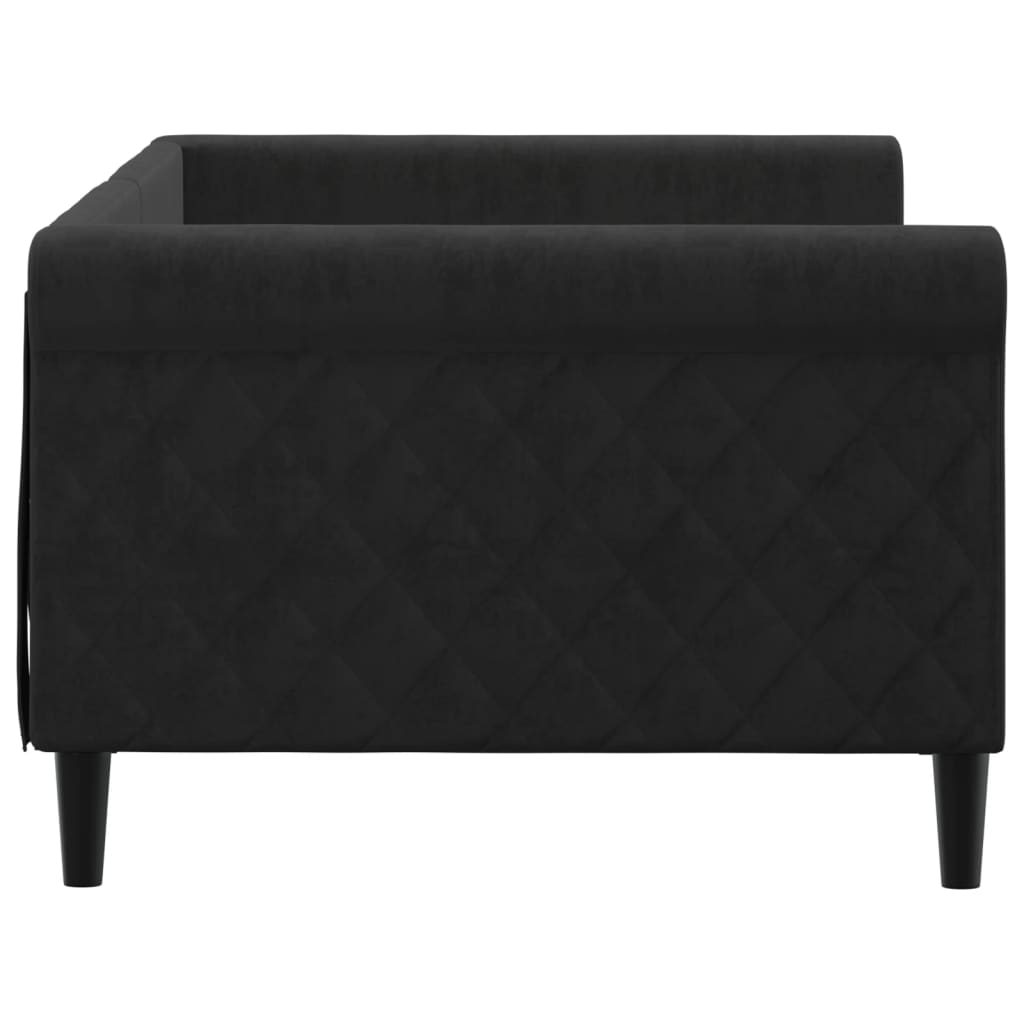 Sofá-cama 90x200 cm veludo preto