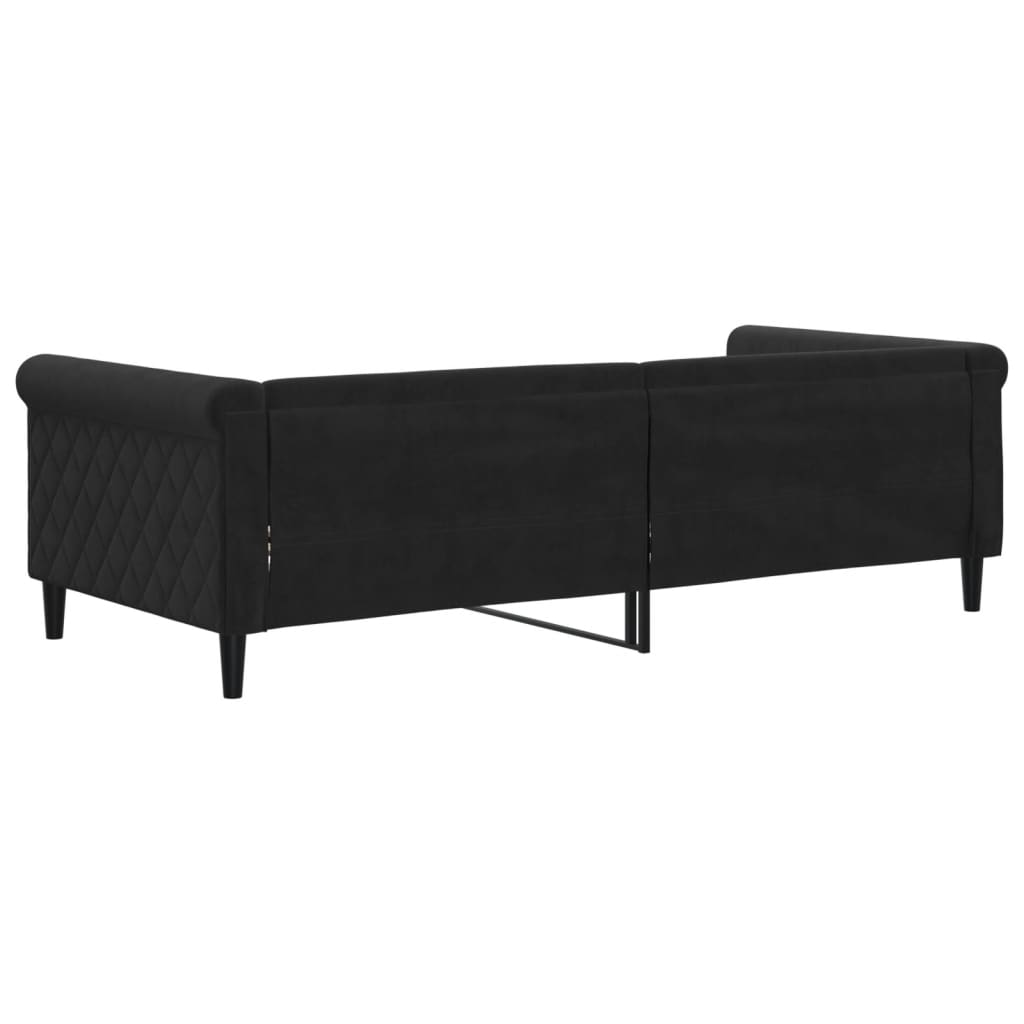 Sofá-cama 90x200 cm veludo preto