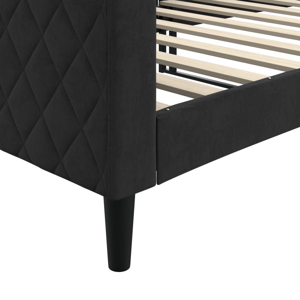 Sofá-cama 90x200 cm veludo preto
