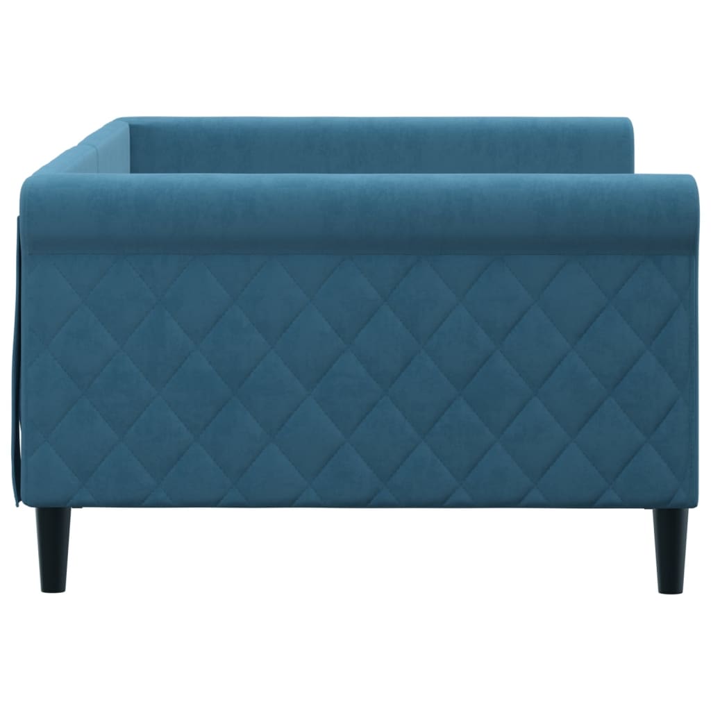 Sofá-cama 100x200 cm veludo azul