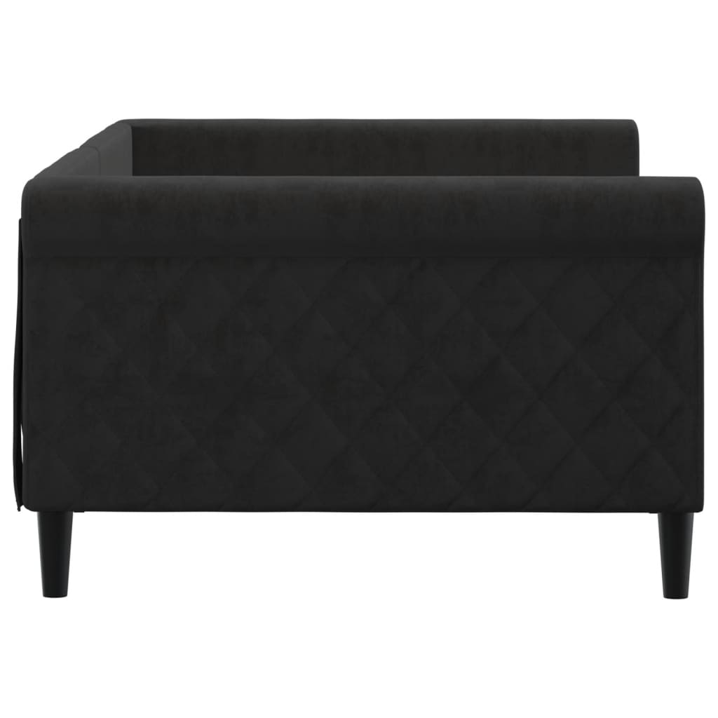 Sofá-cama 100x200 cm veludo preto