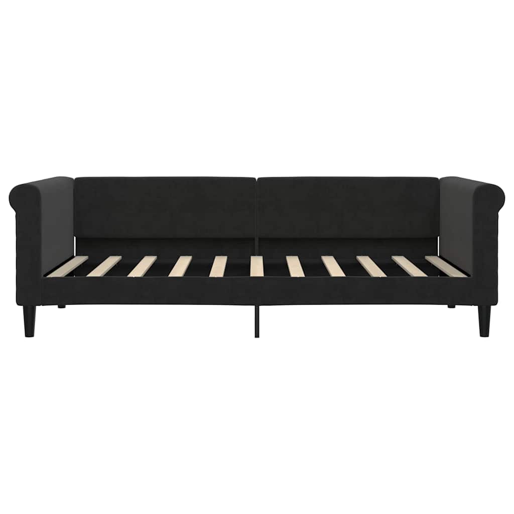 Sofá-cama 90x190 cm veludo preto