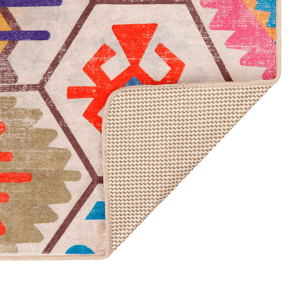 Tapete lavável antiderrapante 80x150 cm multicor