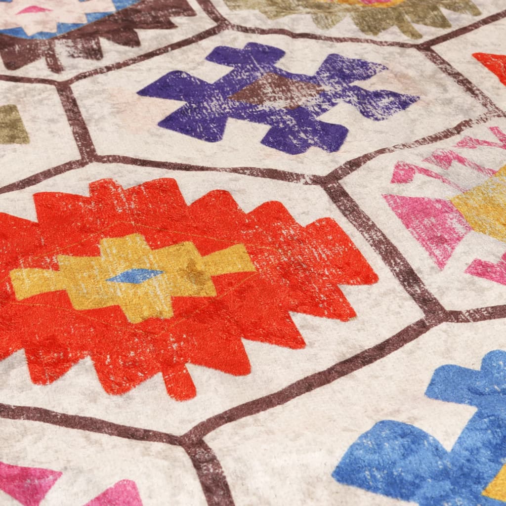 Tapete lavável antiderrapante Ø 200 cm antracite