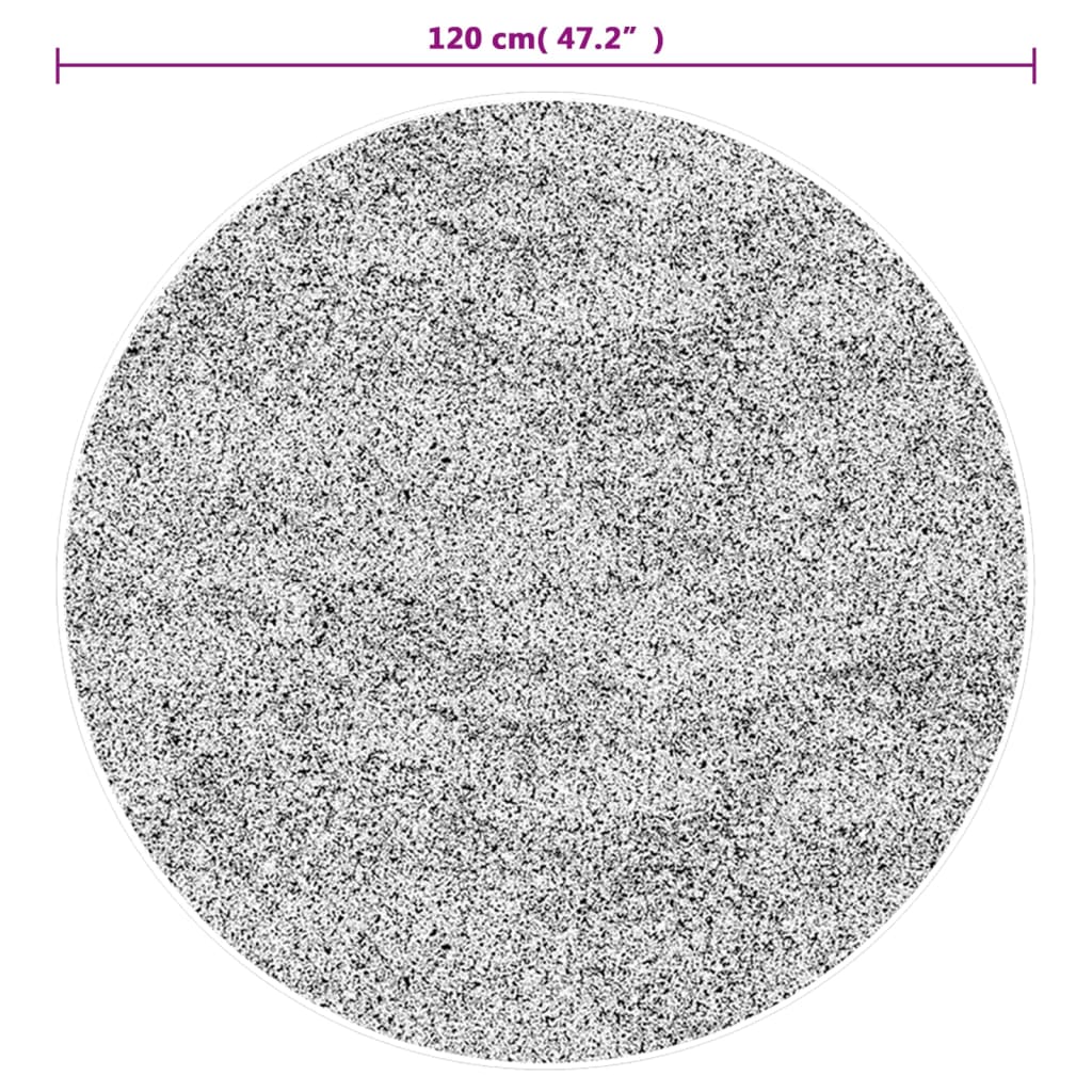 Tapete lavável antiderrapante Ø 200 cm antracite