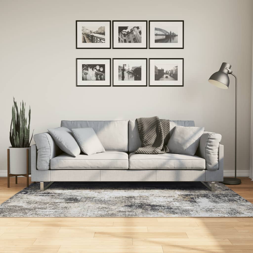 Tapete lavável antiderrapante Ø 200 cm antracite