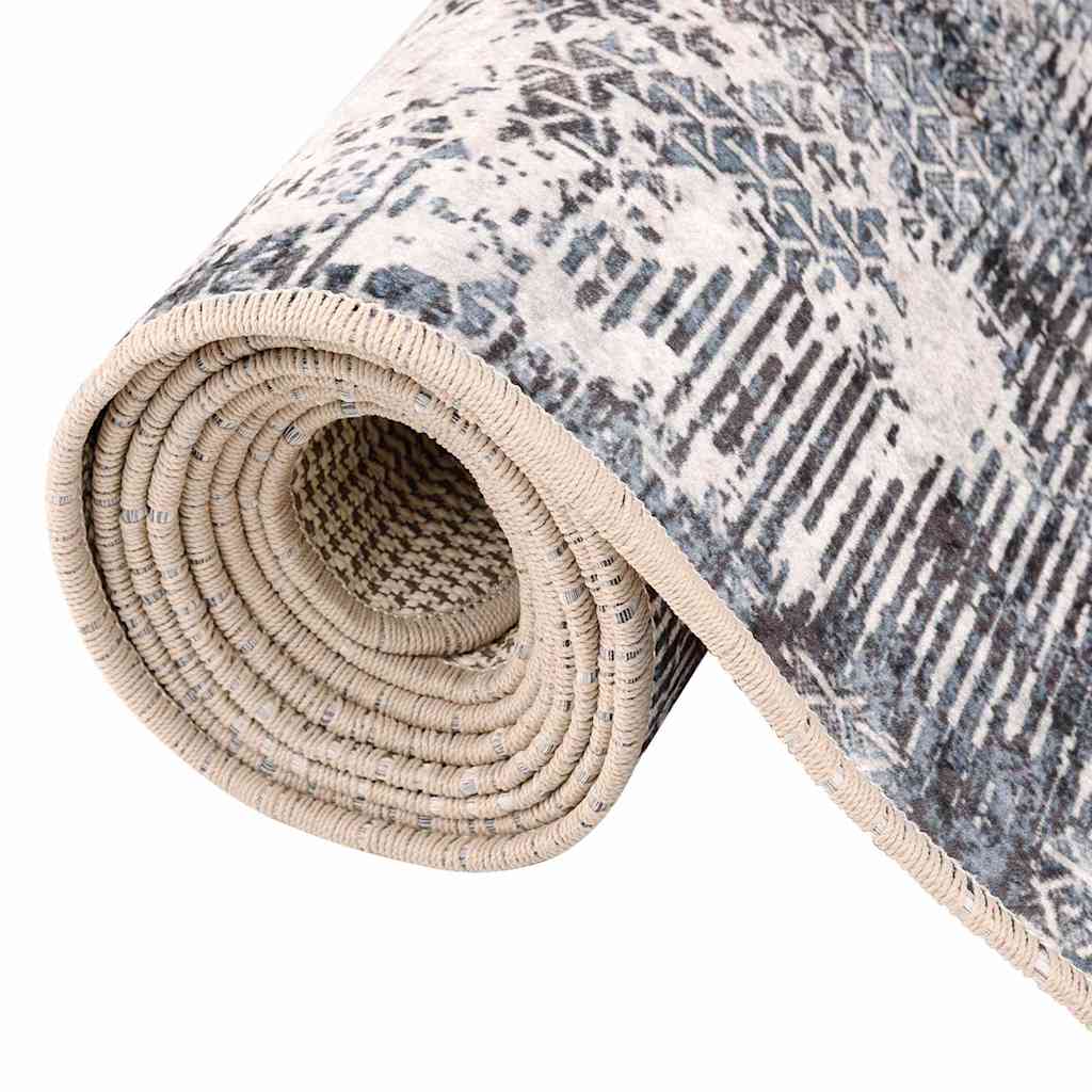 Tapete lavável antiderrapante Ø 200 cm antracite