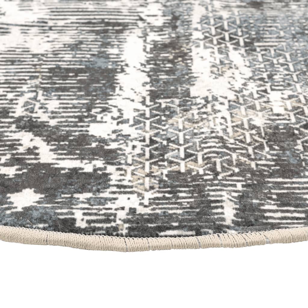 Tapete lavável antiderrapante Ø 200 cm antracite