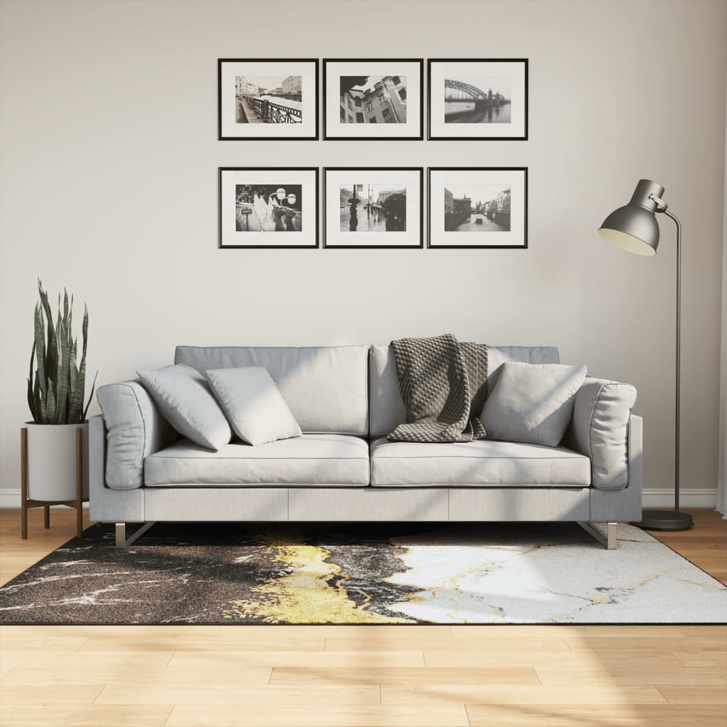 Tapete lavável antiderrapante Ø 200 cm antracite