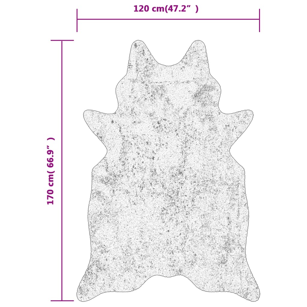 Tapete lavável antiderrapante 120x170 cm vaca castanho e branco