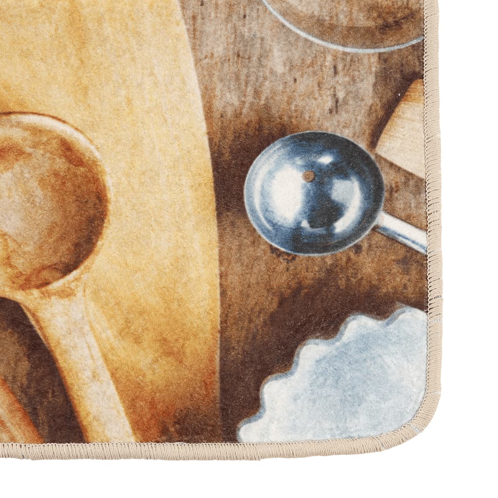 Tapete de cozinha lavável antiderrapante 60x180 cm multicor