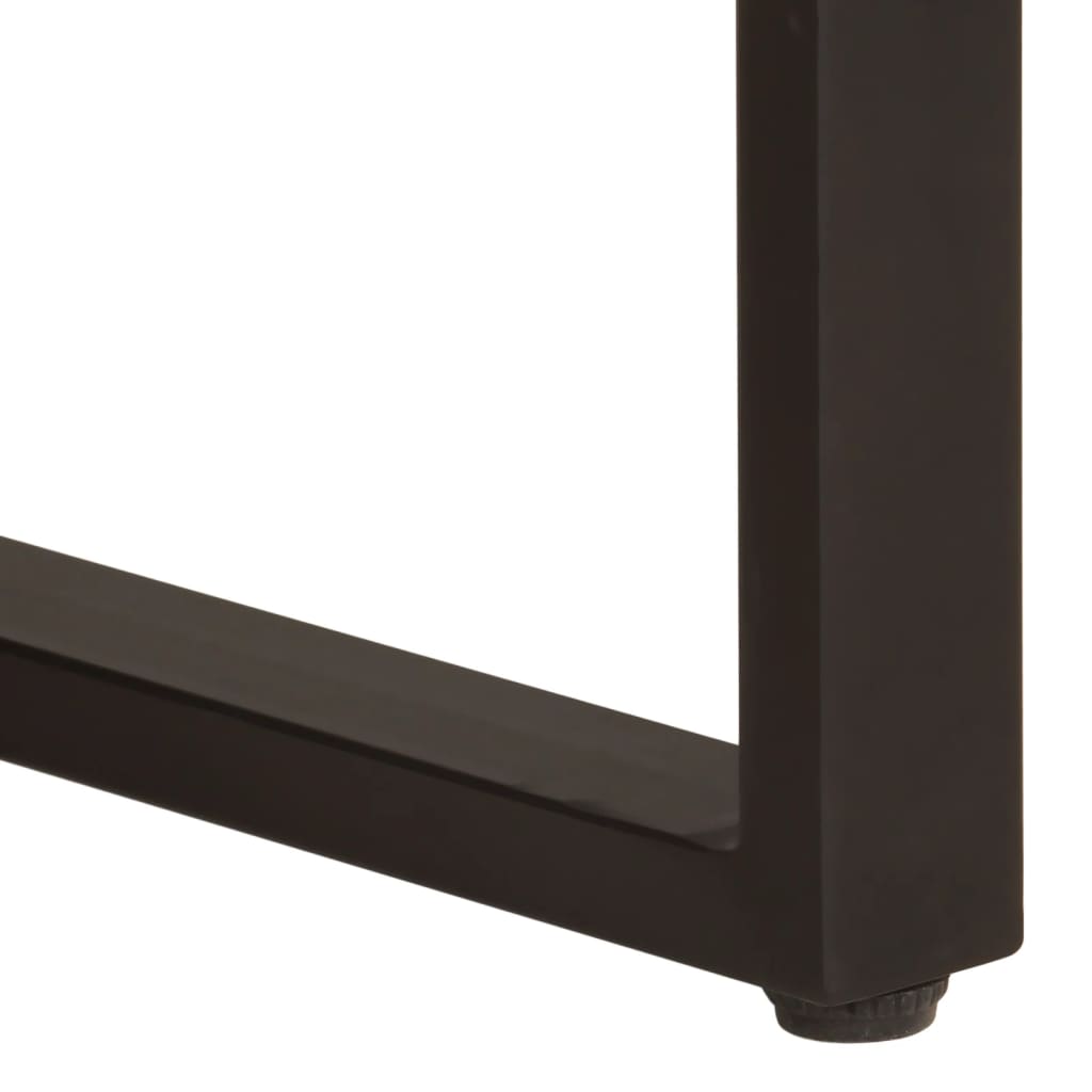 Mesa de centro 100x54x40 cm madeira de mangueira maciça e ferro