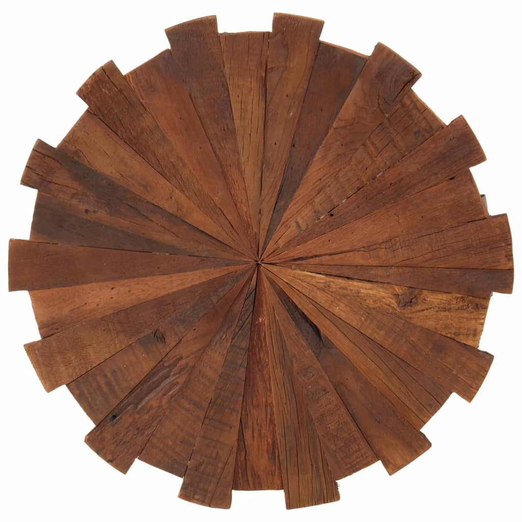 Mesas de centro 2 pcs cm madeira recuperada maciça e ferro