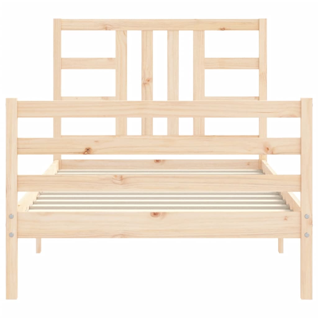 Cama sem colchão 90x200 cm madeira de pinho maciça