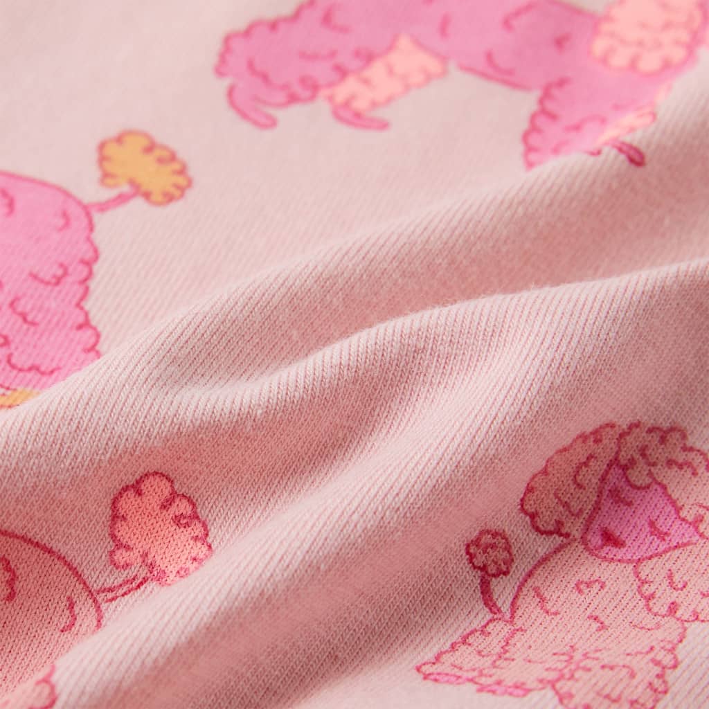 Pijama de manga curta para criança rosa-claro 92
