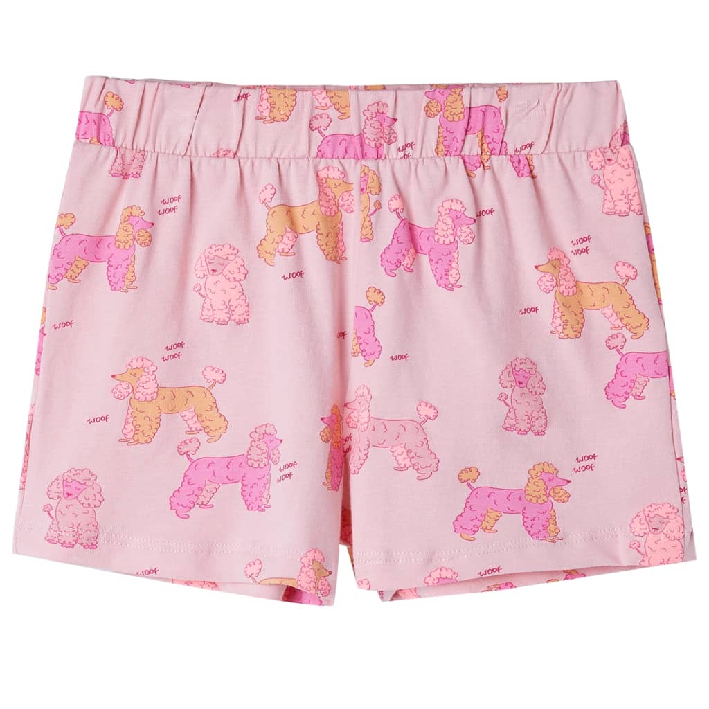 Pijama de manga curta para criança rosa-claro 92
