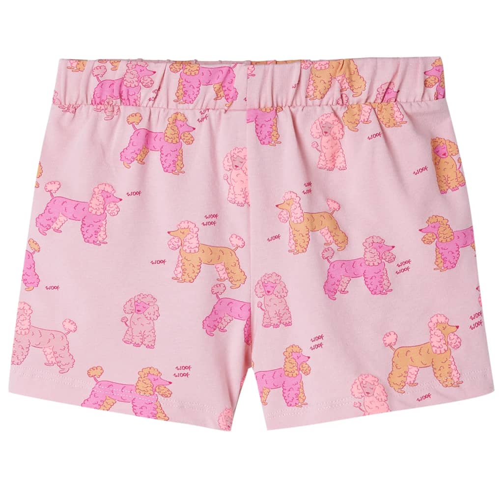 Pijama de manga curta para criança rosa-claro 92
